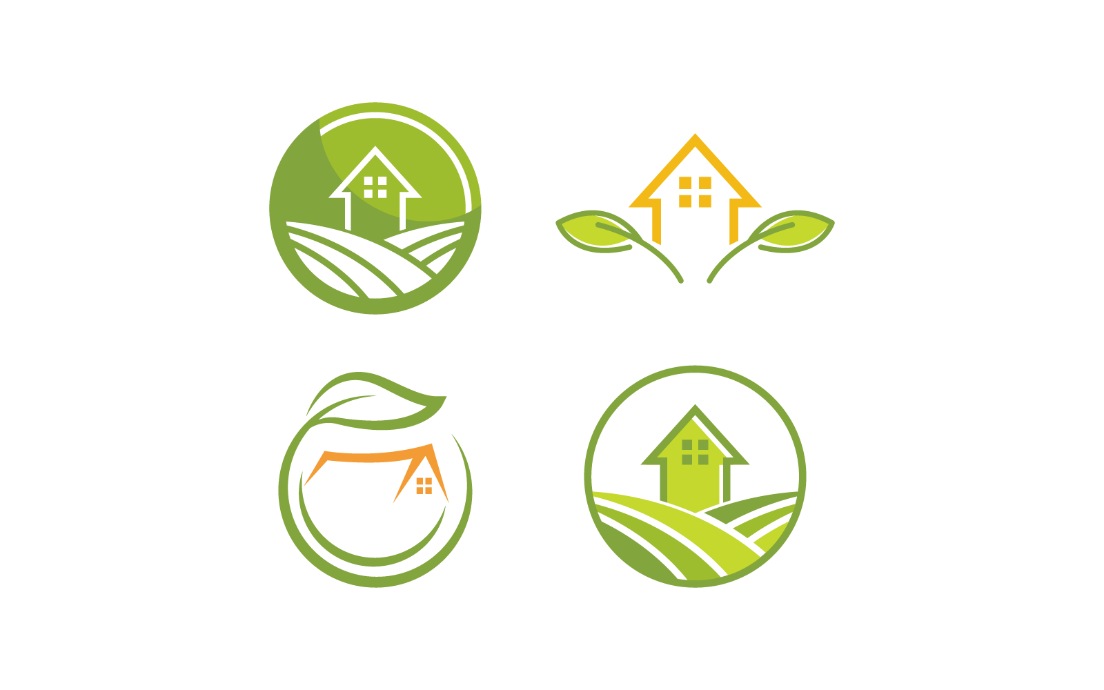 Farm house illustration logo vector  design