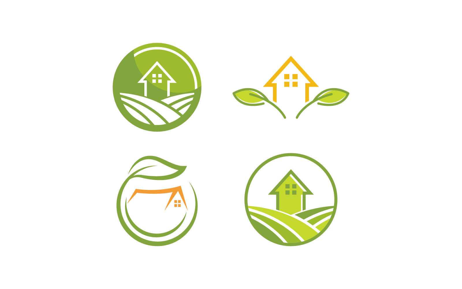 Farm house illustration logo vector design