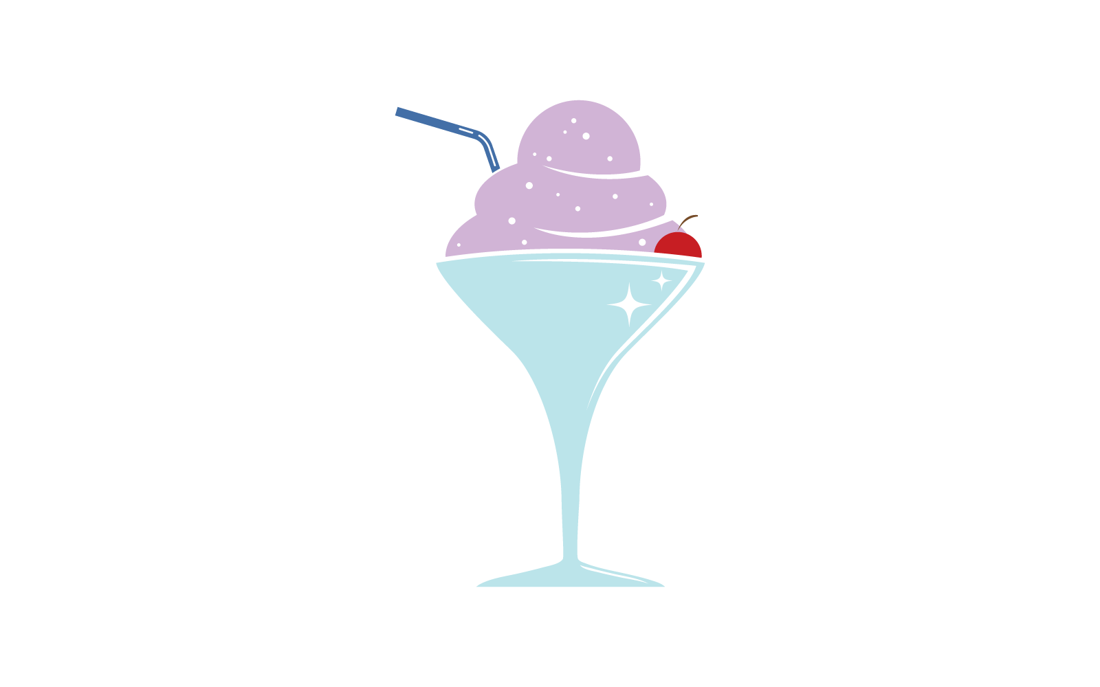 Ice cream illustration vector flat design Logo Template