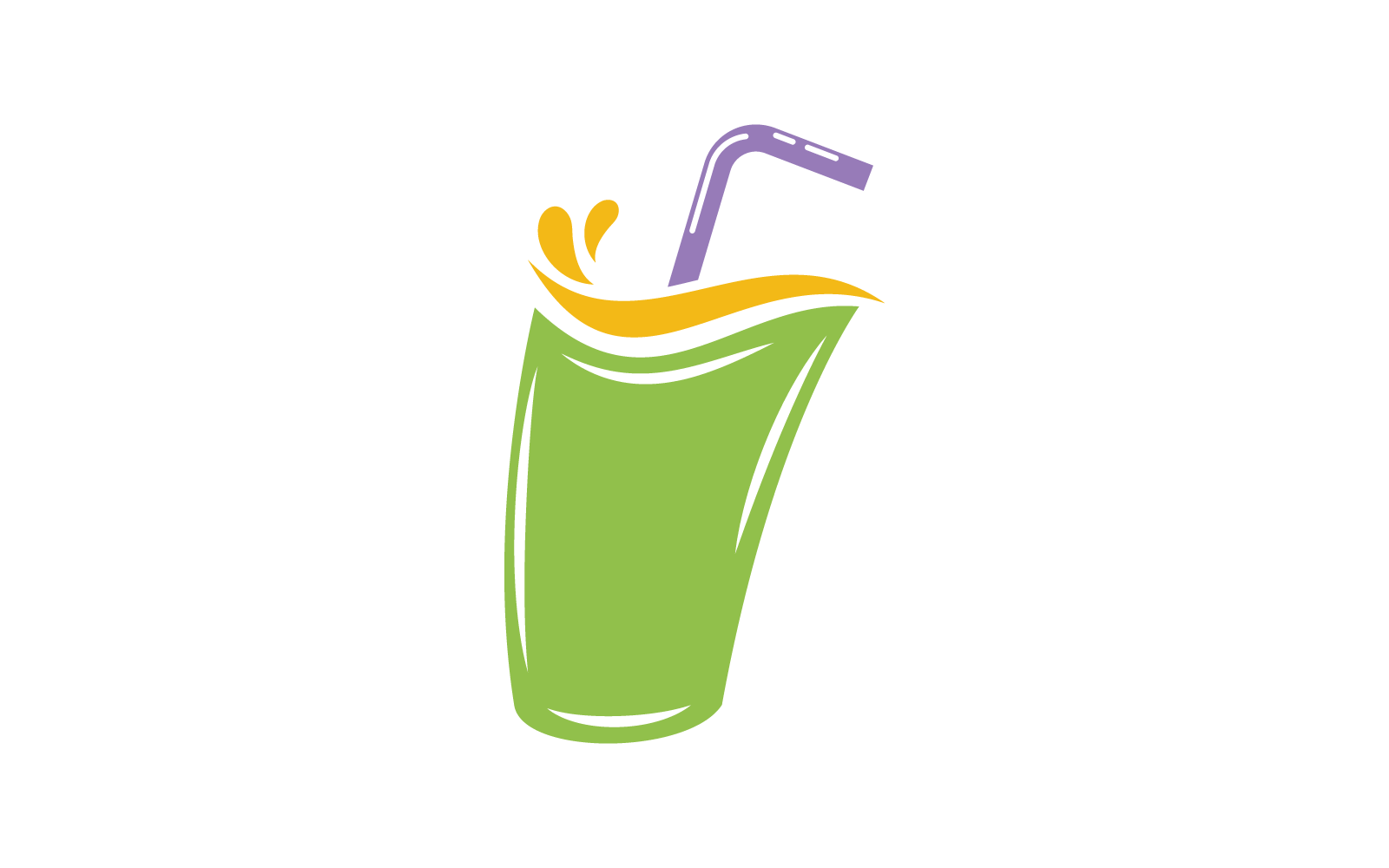 Juice  fresh drink brand vector logo flat design template