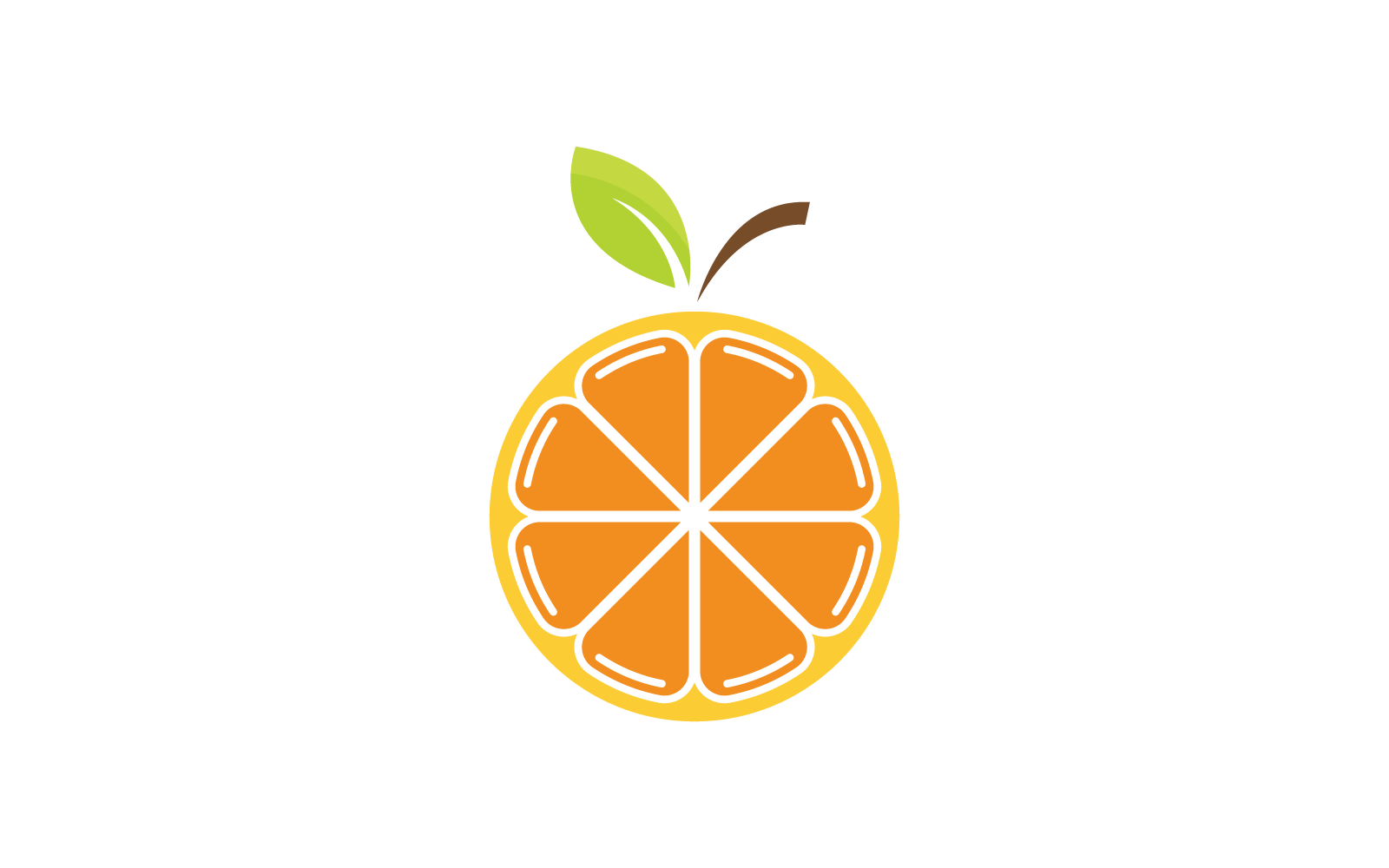 Orange fruit logo Vector illustration design template