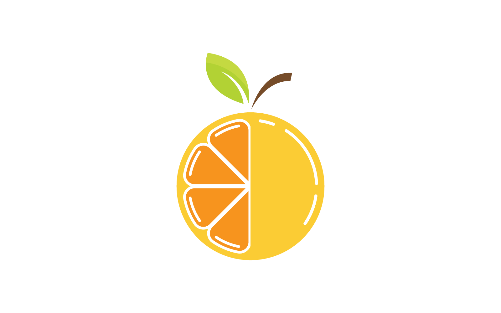 Orange fruit logo Vector illustration template Logo Template