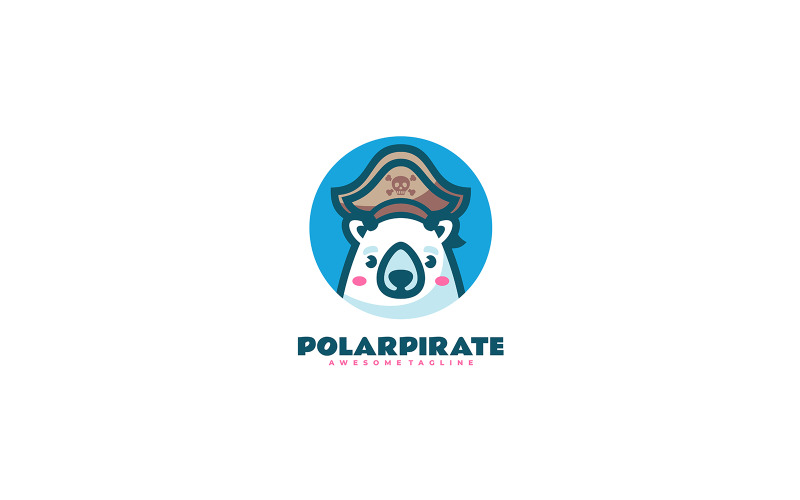 Polar Pirate Mascot Cartoon Logo Logo Template