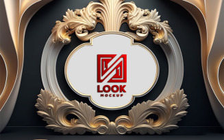 Sign Logo Mockup | logo mockup on luxury frame