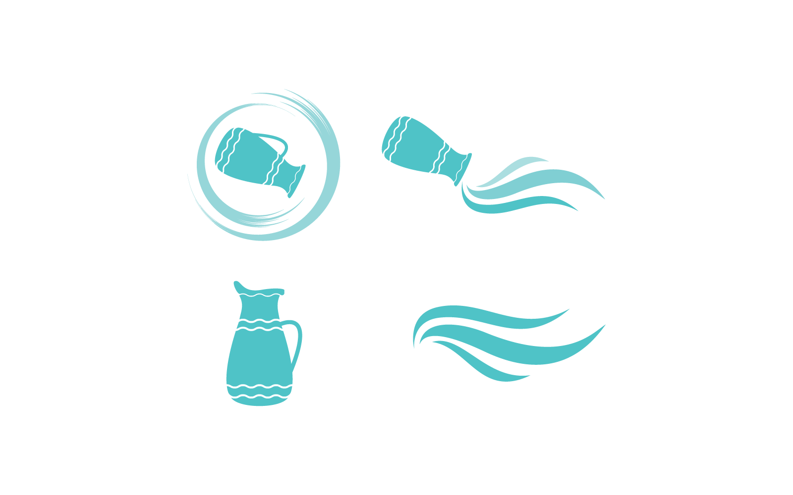Waterman dierenriem logo vector ontwerpsjabloon