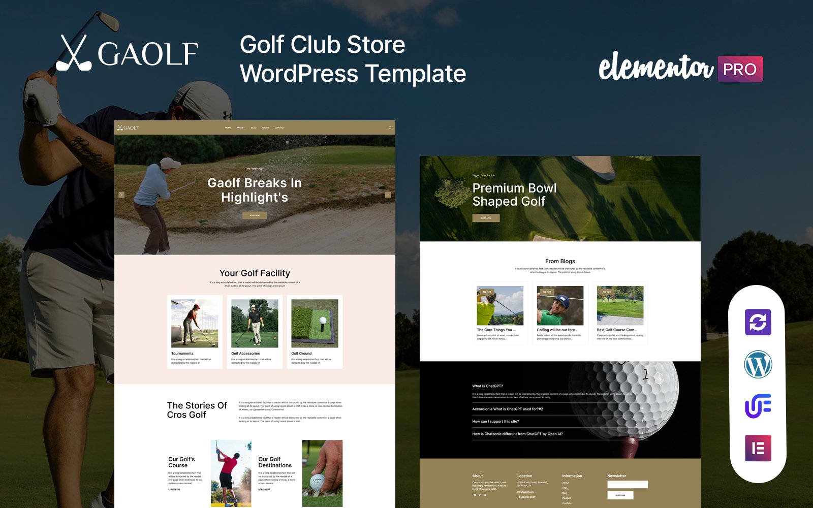 Kit Graphique #395620 Golf Balles Web Design - Logo template Preview