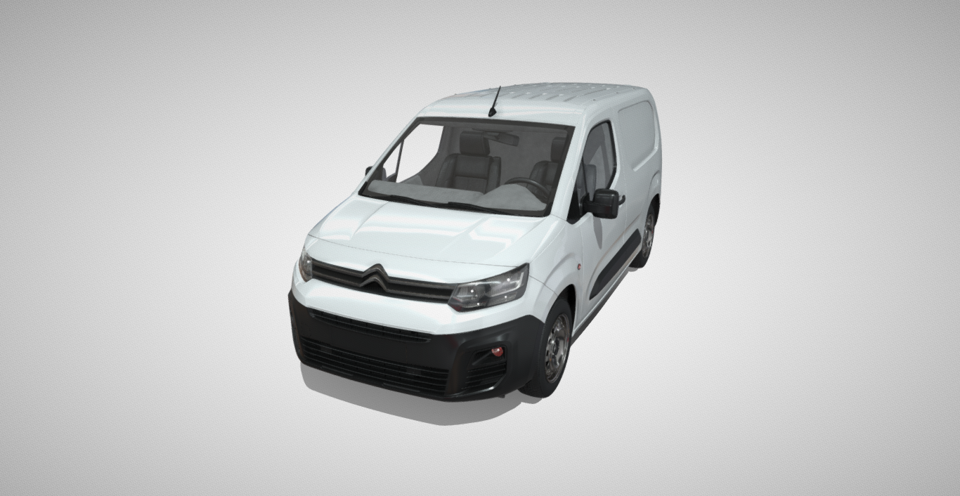 Citroen Berlingo Van 3D Model - High-Quality Commercial Vehicle Representation