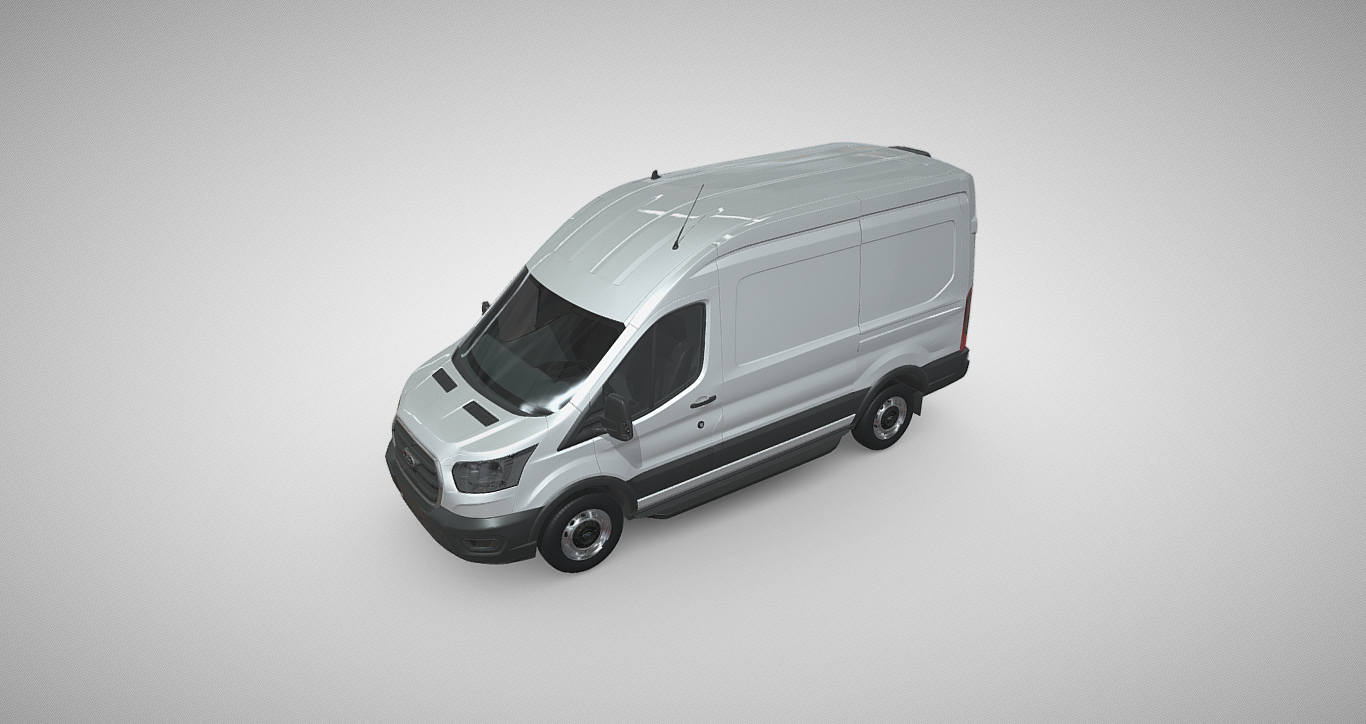 Authentic Ford Transit H2 425 L2 3D Model: Perfect for Visualizations & Design Projects