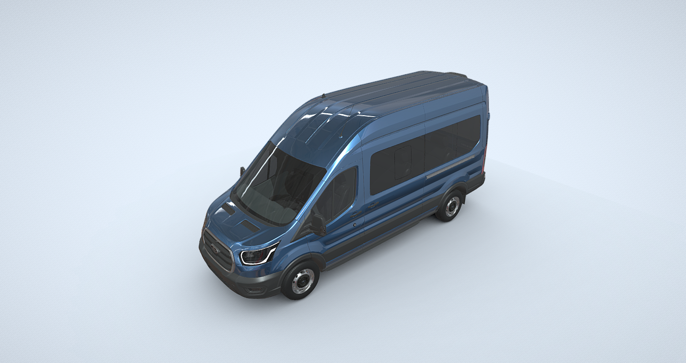 Premium Ford Transit Minibus 3D Model: Perfect for Visualizations and Presentations