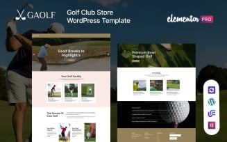 Gaolf - Golf Club And Course WordPress Elementor Theme