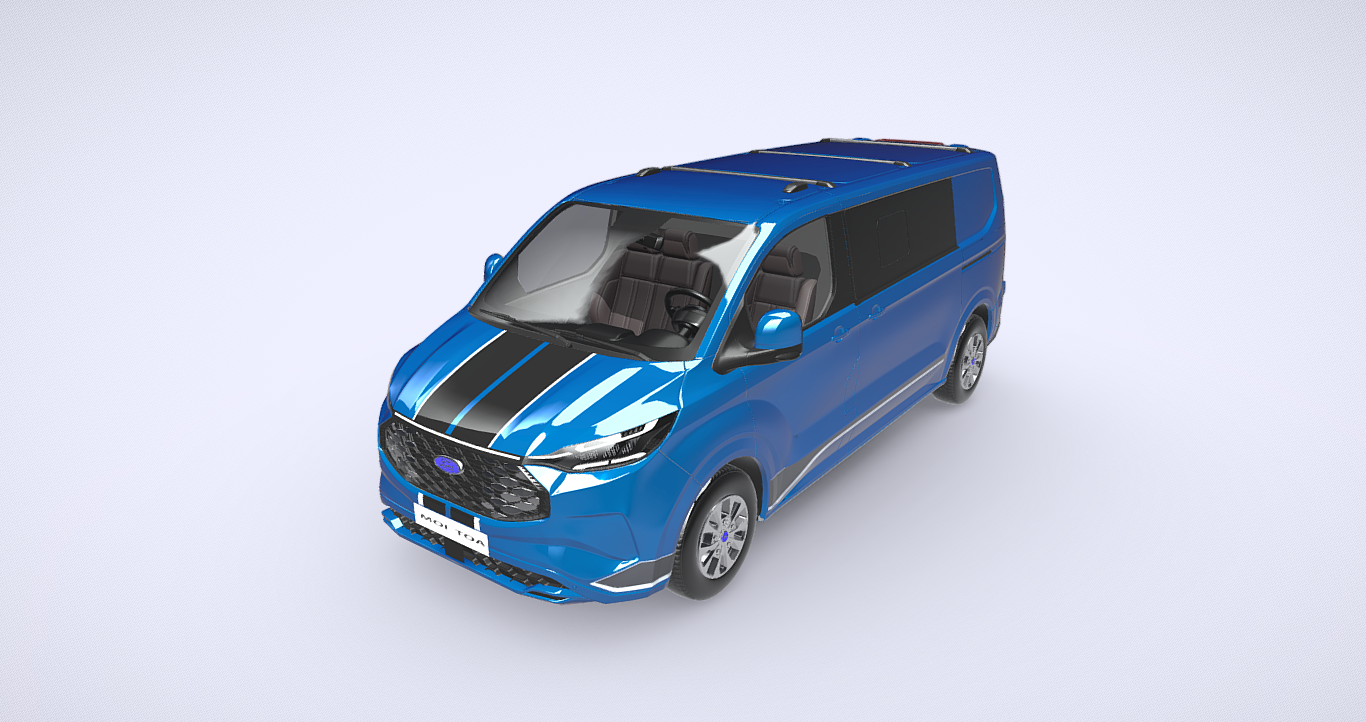 Unleash Your Creativity with the All-New Ford Transit Custom Sport Edition 3D Model
