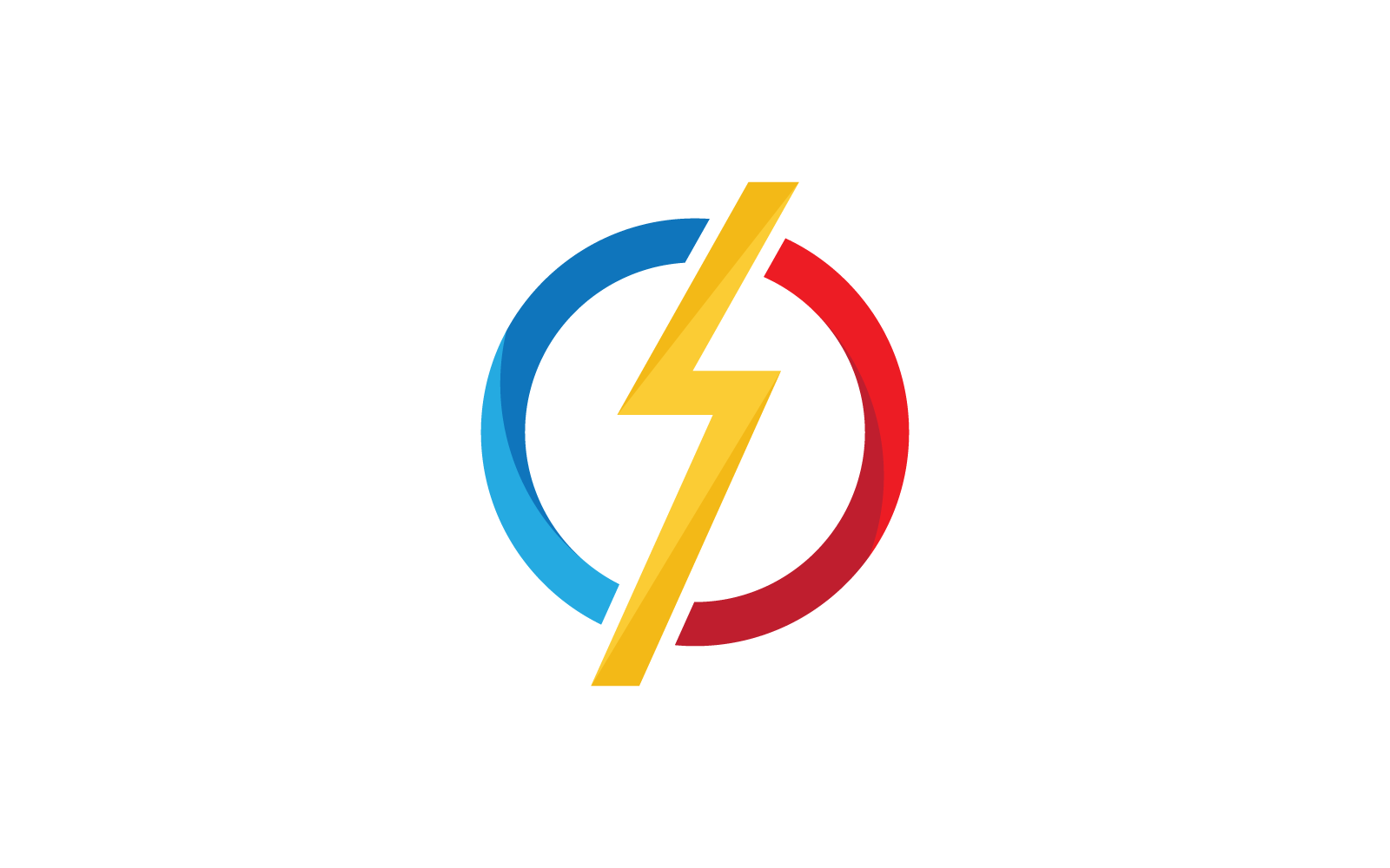 Diseño de ilustración de vector de logotipo de icono de rayo de energía