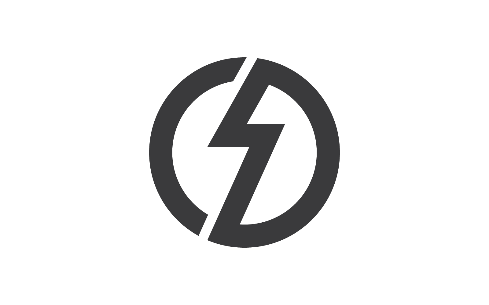 Diseño de vector de ilustración de logotipo de relámpago de energía