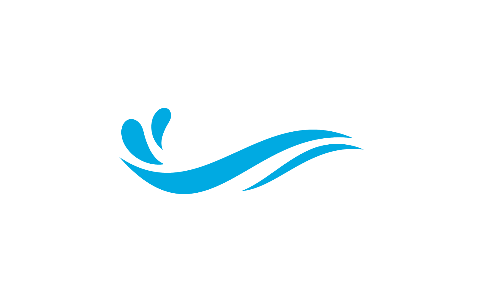 Diseño plano de ilustración de vector de logotipo de onda de agua