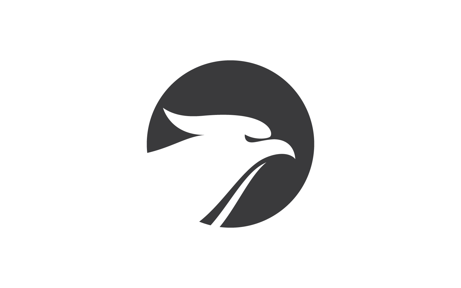 Falcon eagle uccello illustrazione logo vettoriale design piatto