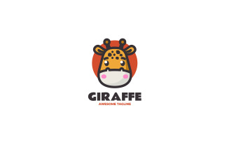 Giraffe Simple Mascot Logo 2