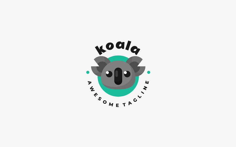 Koala Simple Mascot Logo 2 Logo Template