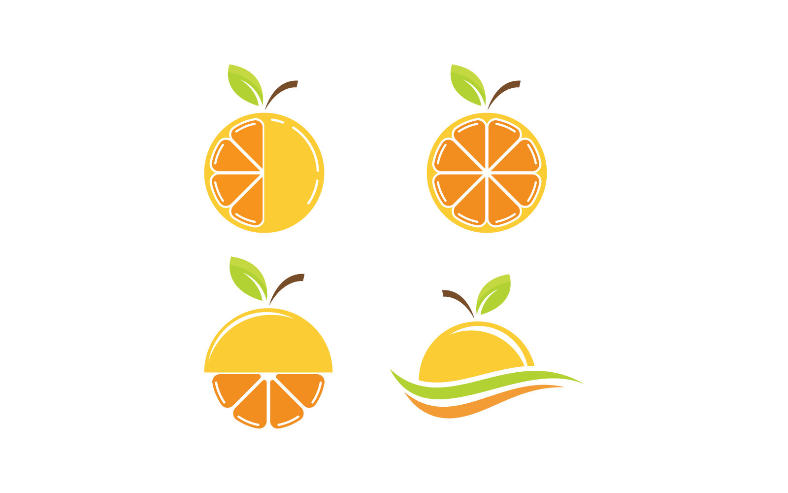 Orange fruit logo Vector template