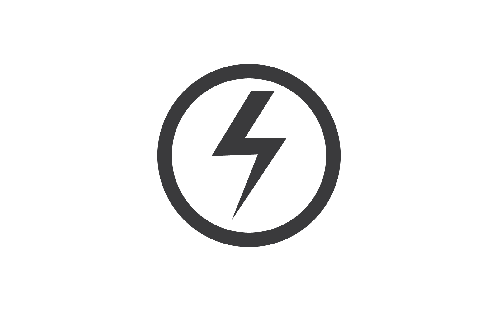 Power lightning icon logo vector design
