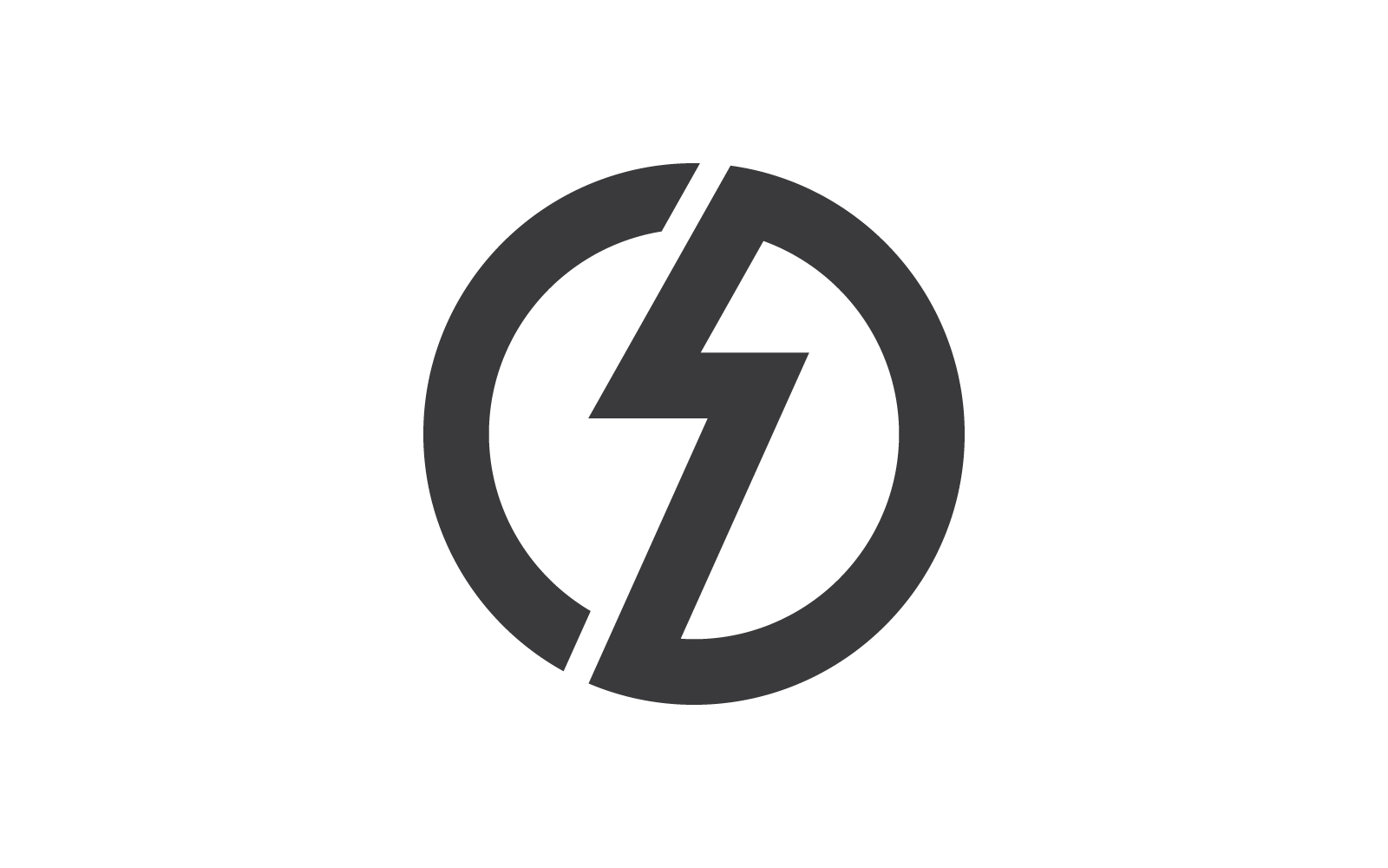 Power lightning logo illustration vector design
