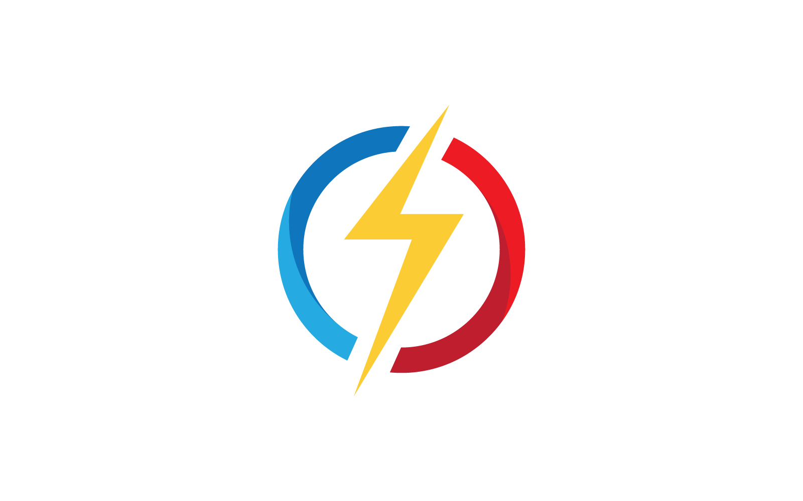 Power lightning logo illustration vector flat design