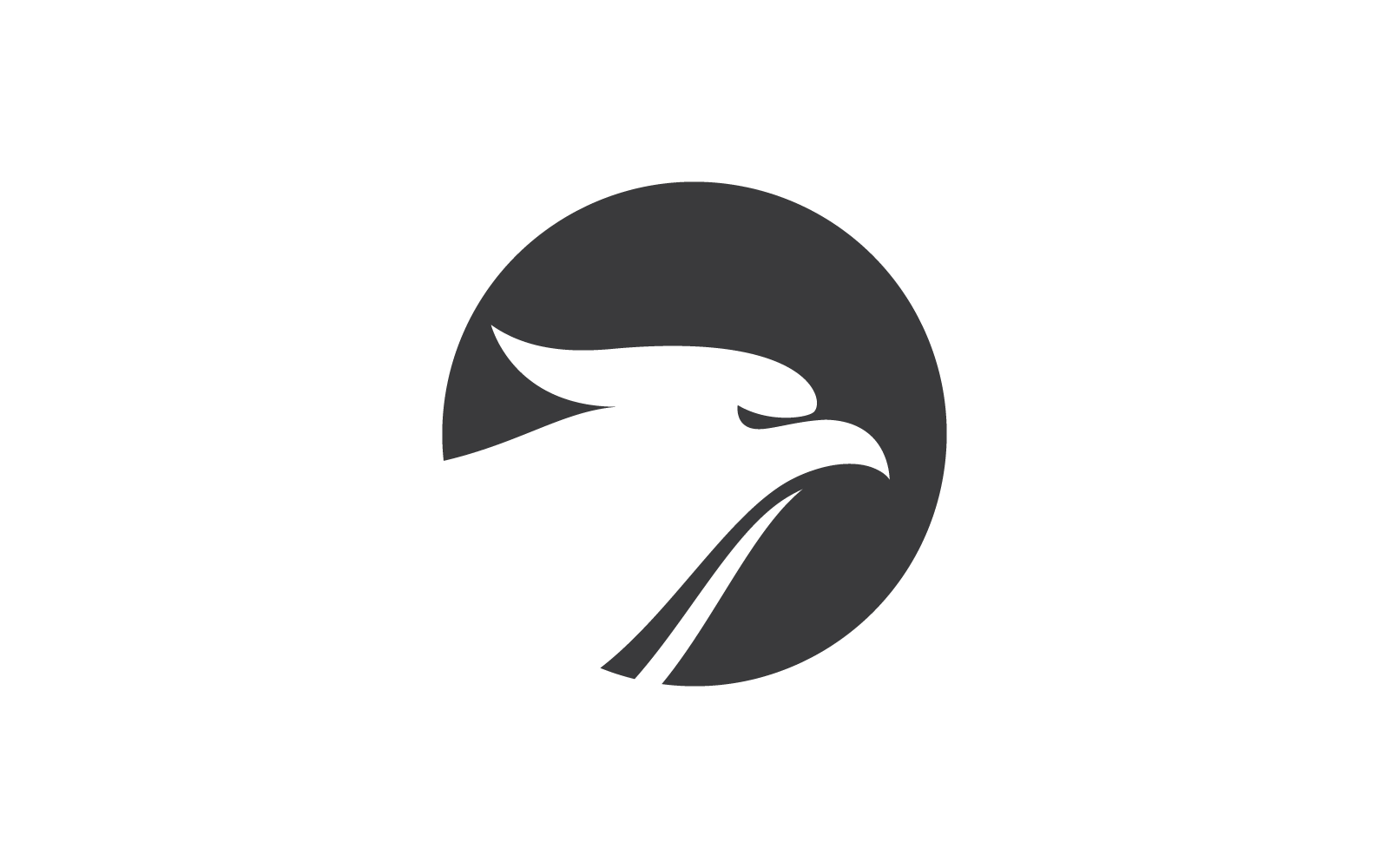 Sokół orzeł ptak ilustracja wektor logo Płaska konstrukcja