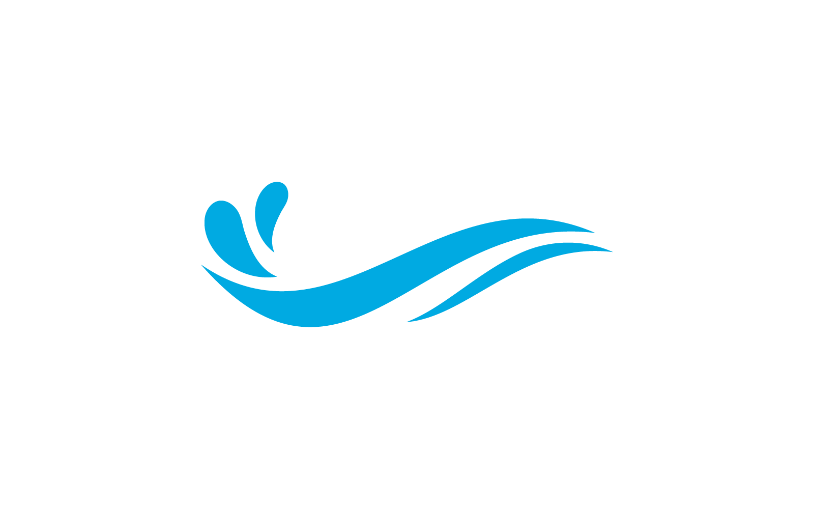 Water Wave logo vector  illustration flat design