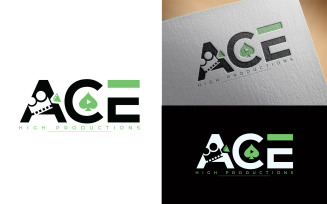 Ace High Productions logo template