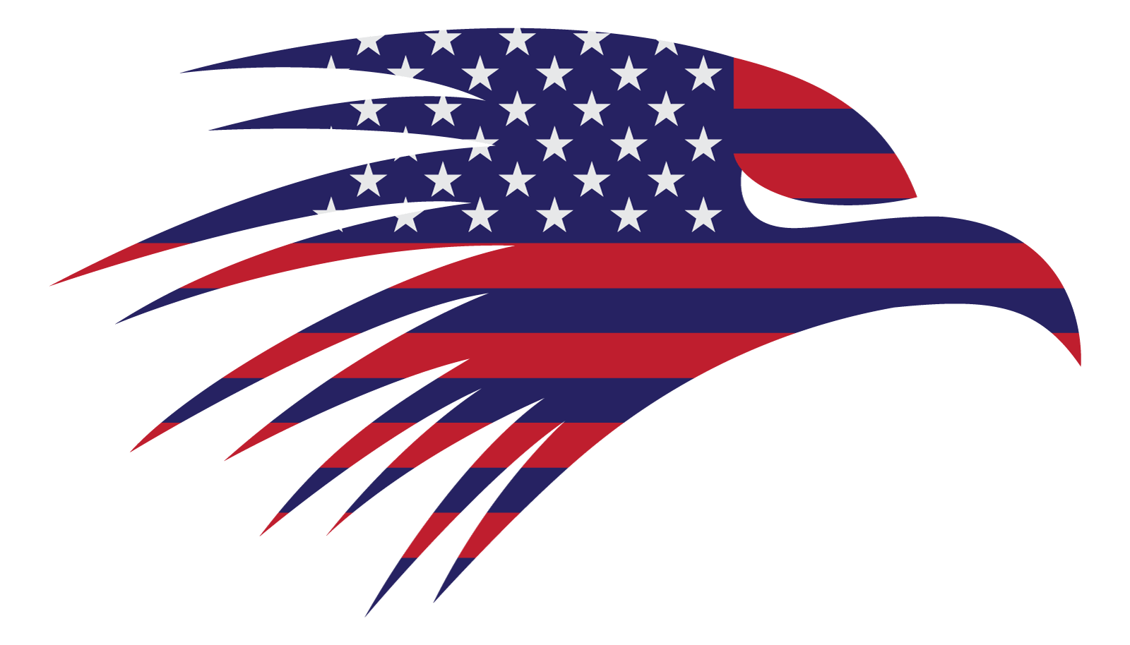 American flag illustration logo vector flat design
