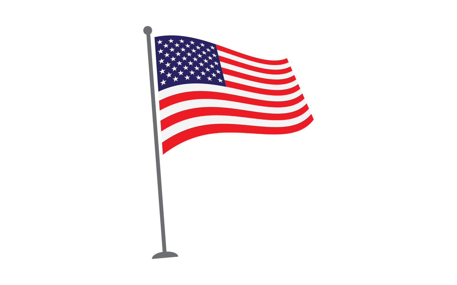 American flag illustration vector flat design