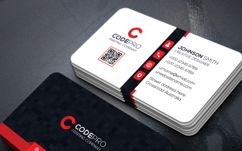 Business Card Template 00033 Corporate Identity
