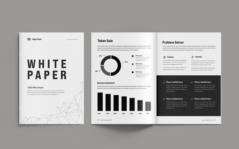 Company White Paper Layout Template Magazine Template