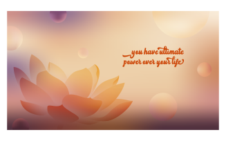 Inspirational Backgrounds 14400x8100px With Lotus And Message About Controlling Life