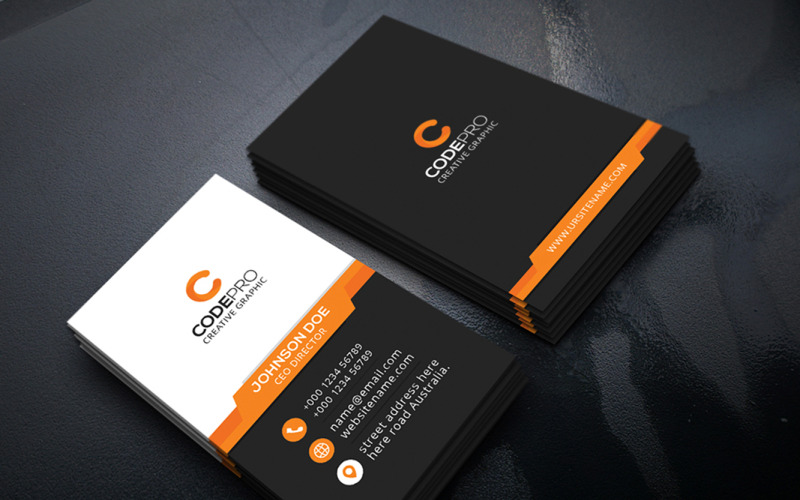 Vertical Business Card 00032 Corporate Identity