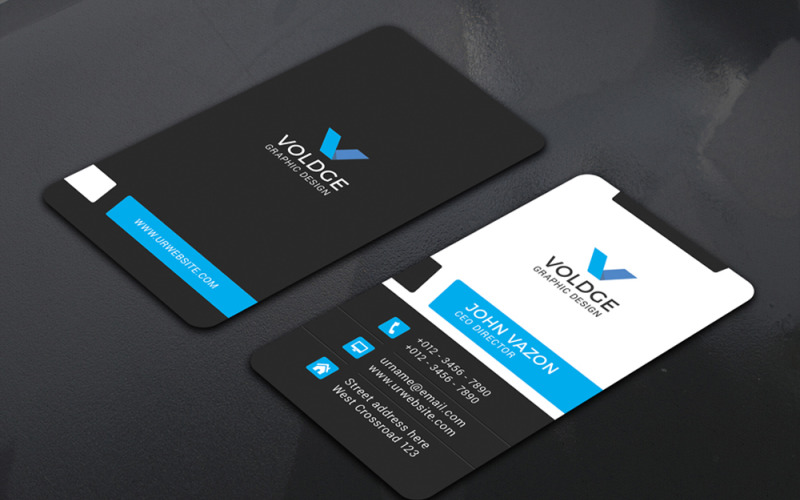 Vertical Business Card 00037 Corporate Identity