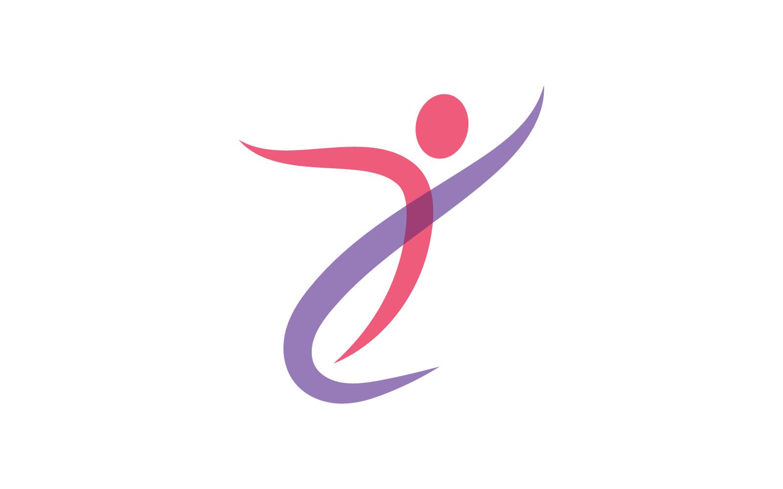 Zdravý život lidí design vektorové logo šablonu