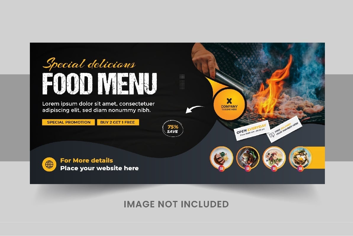 Kit Graphique #395953 Alimentation Social Web Design - Logo template Preview
