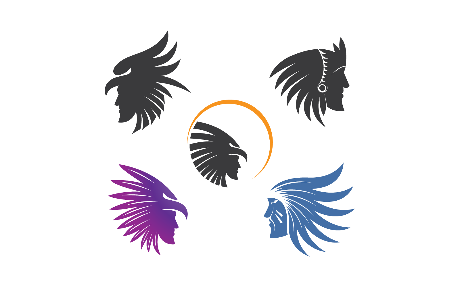 Apache logo design vector illustration template