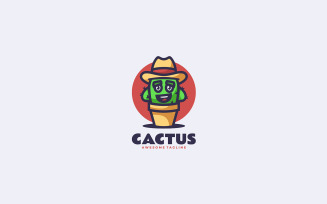 Cactus Mascot Cartoon Logo 1