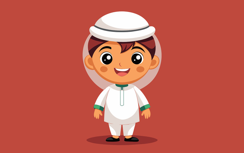 Cute Little Ramadhan Boy Design 12 Vector Graphic
