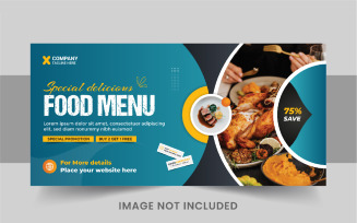 Food Web Banner Template or Food social media cover template