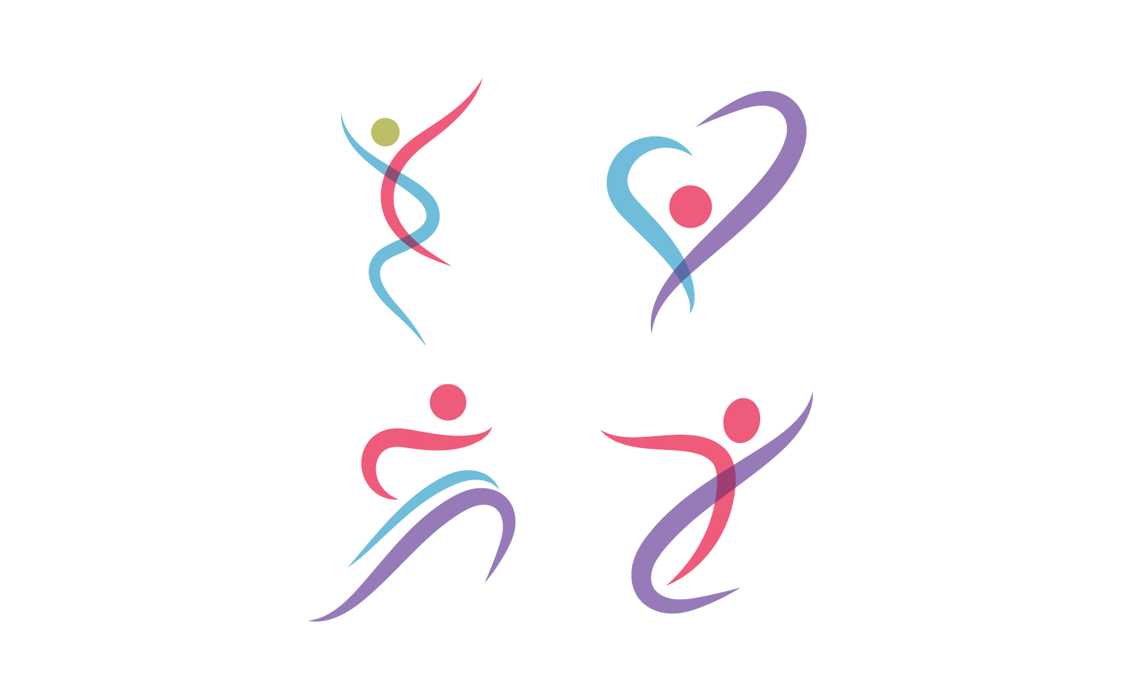Healthy Life people logo design illustration template