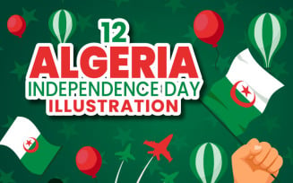 12 Algeria Independence Day Vector Illustration