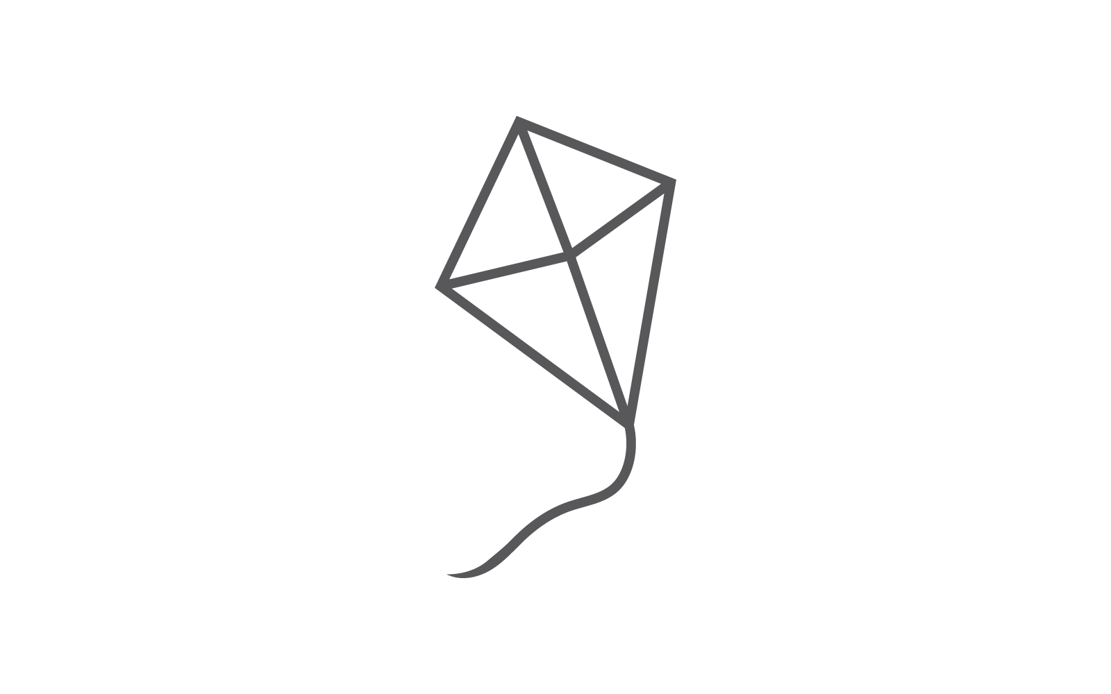 Kite illustration logo vector design