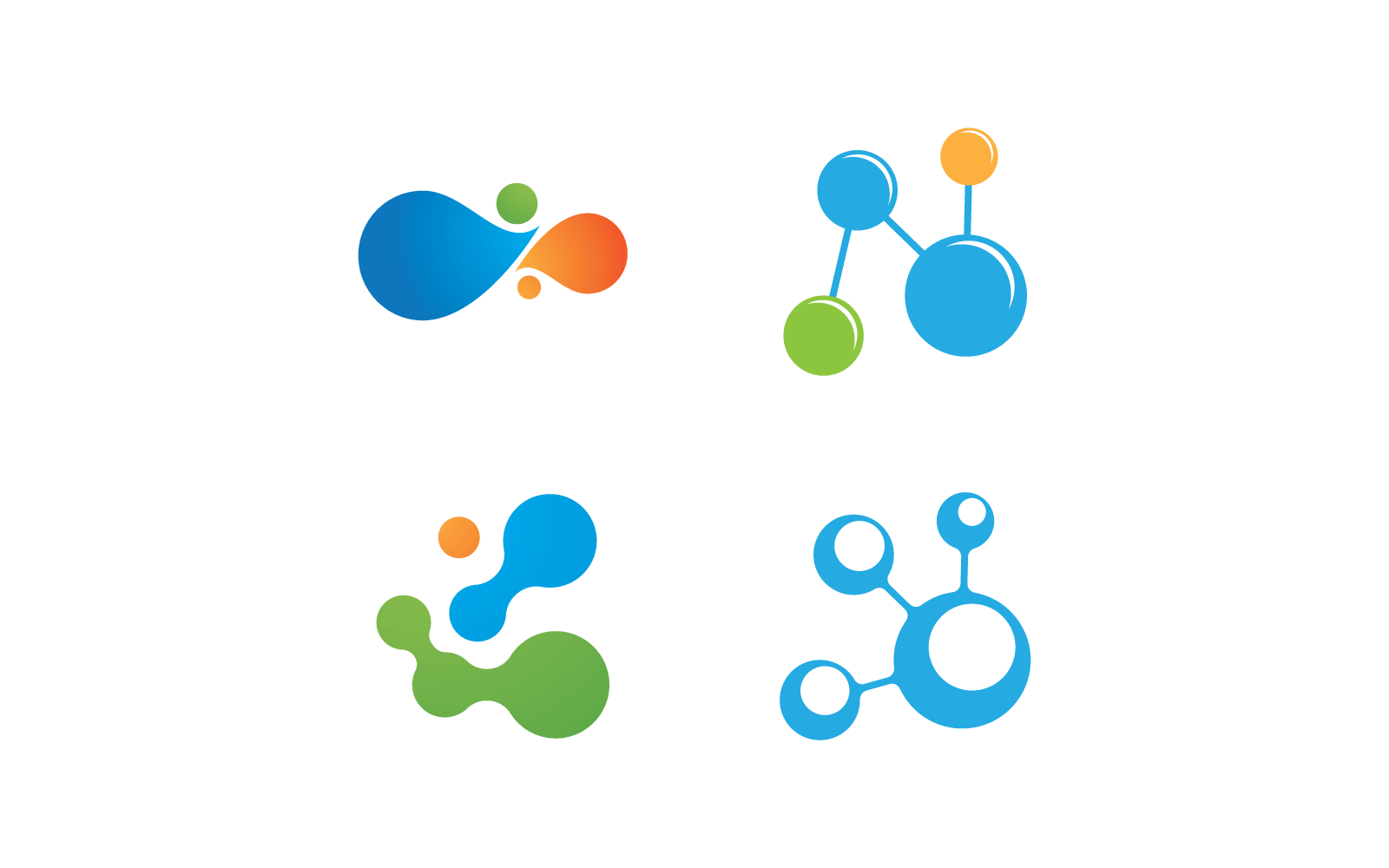 Molecule design vector logo icon illustration vector template