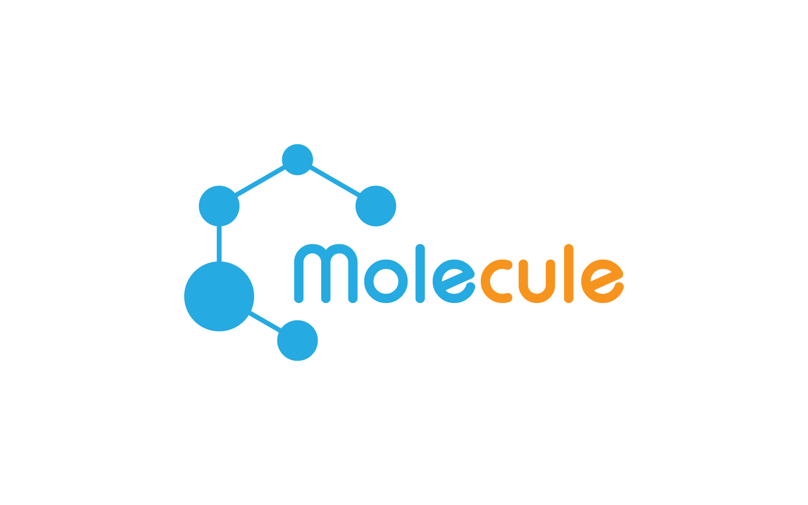 Molecule illustration icon vector flat design template