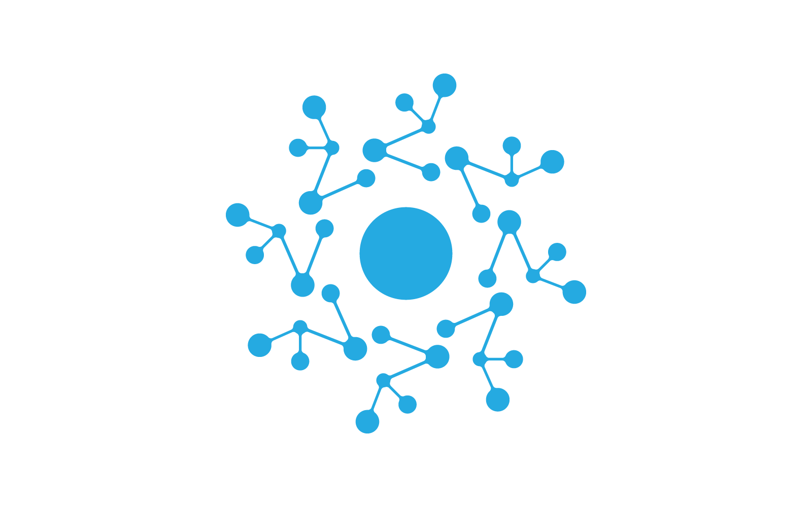 Molecule illustration vector flat design Logo Template