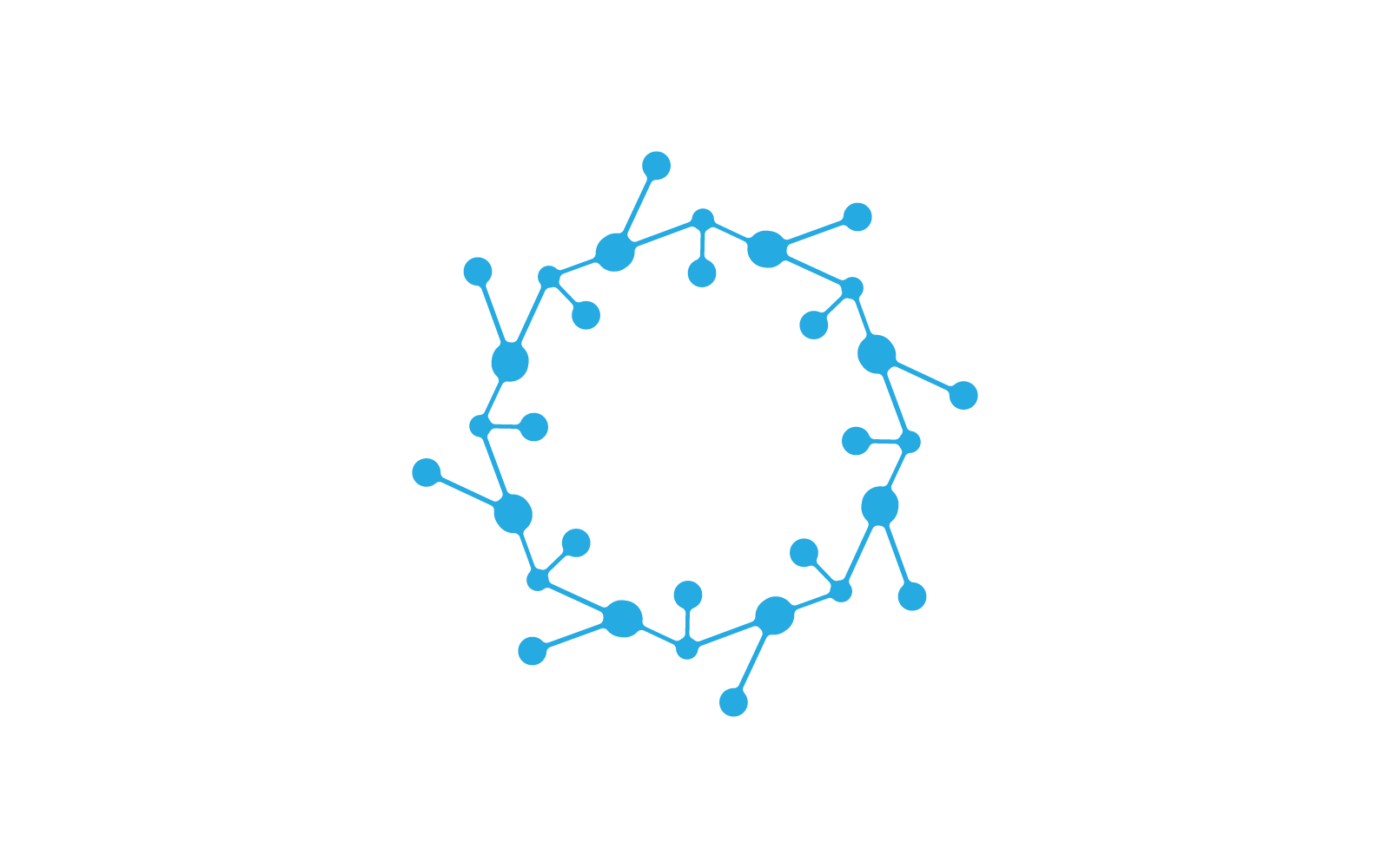 Molecule logo flat design icon vector template