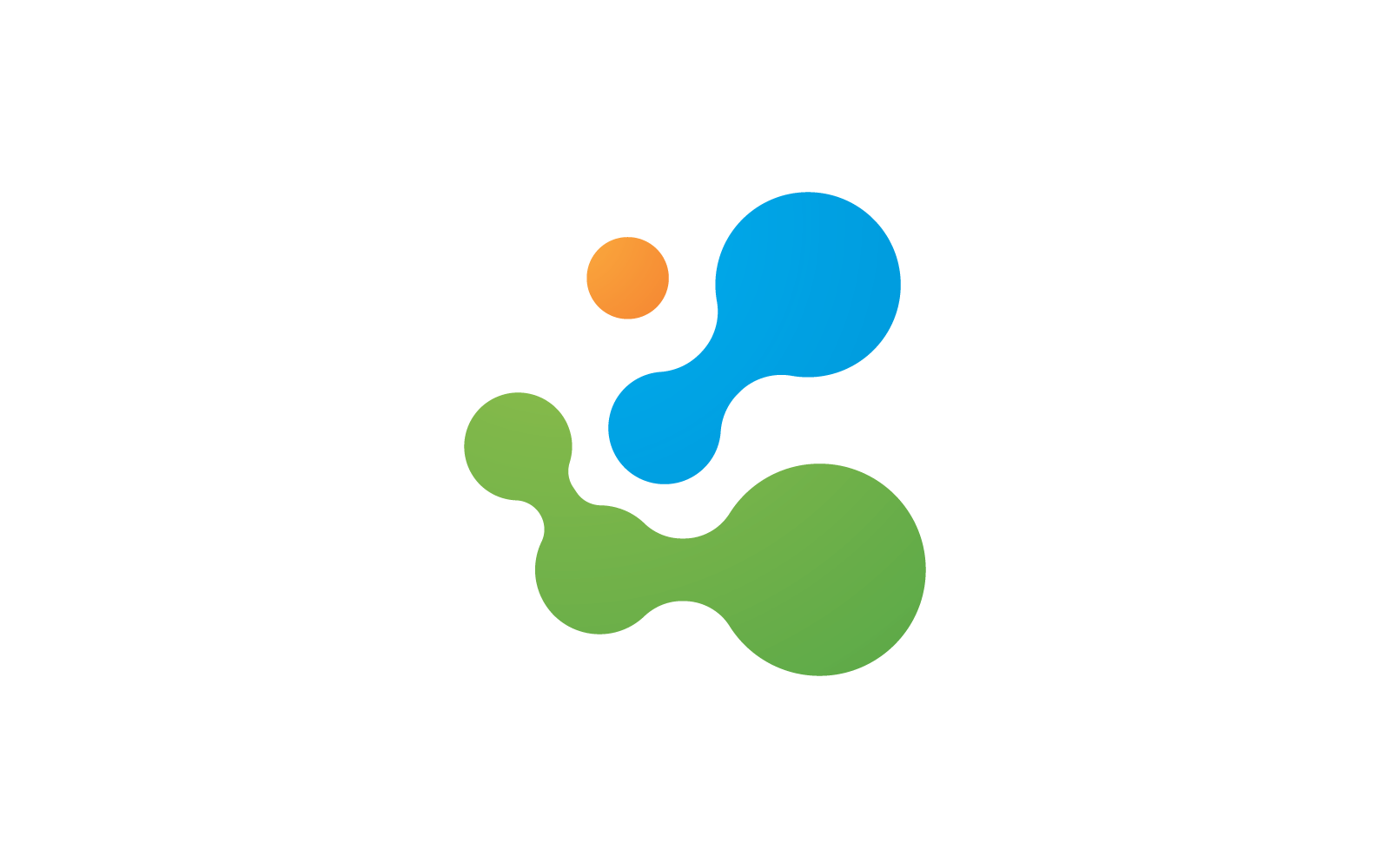 Molecule logo flat design template