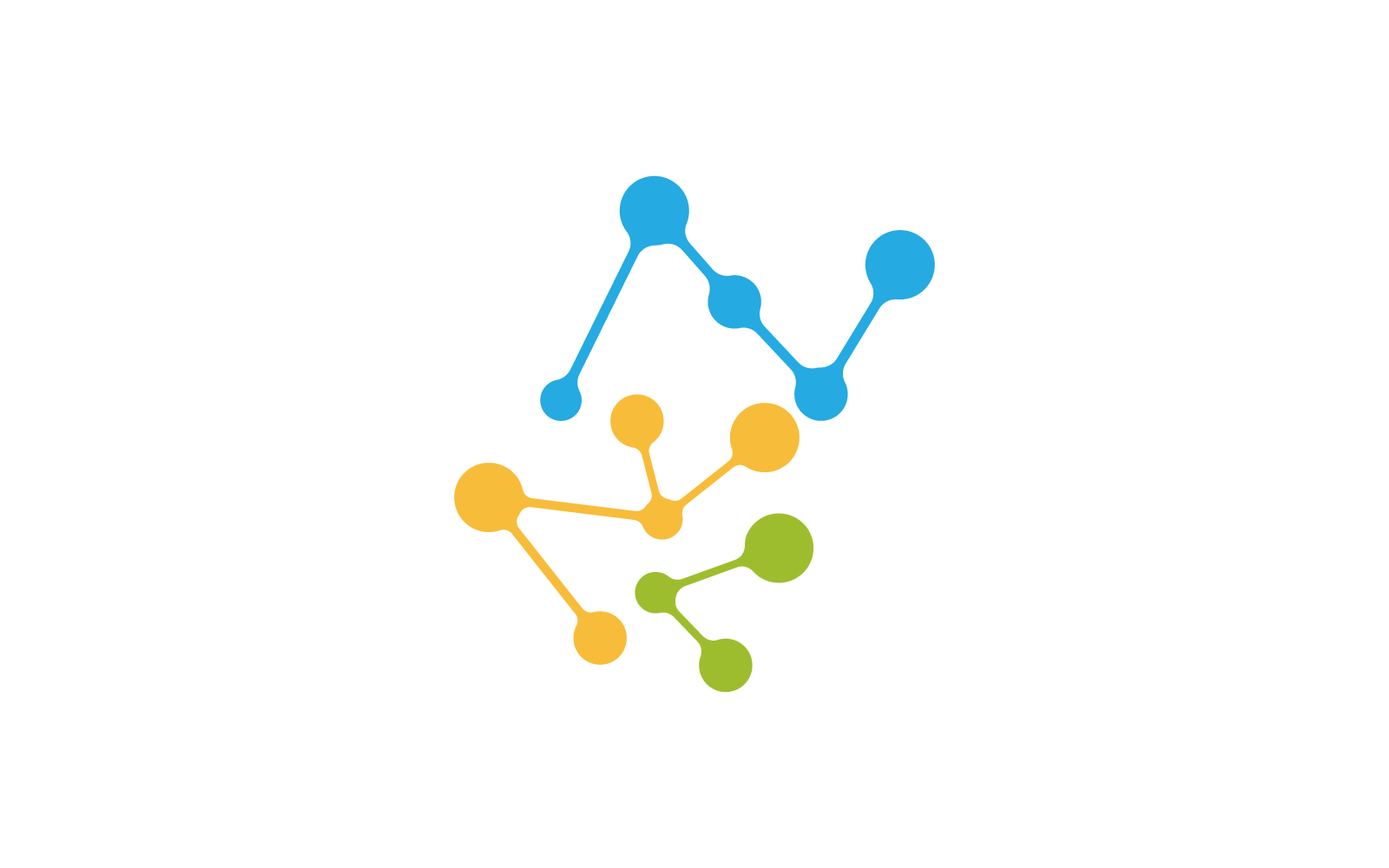 Molecule logo flat design vector template